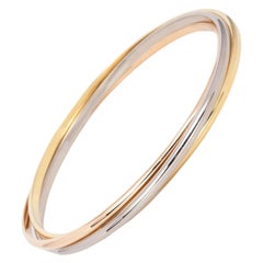 Cartier 18ct White, Yellow And Rose Gold Small Trinity Bangle