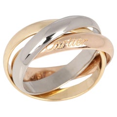 Cartier 18ct White Gold, 18ct Yellow Gold And 18ct Rose Gold Medium Trinity Ring