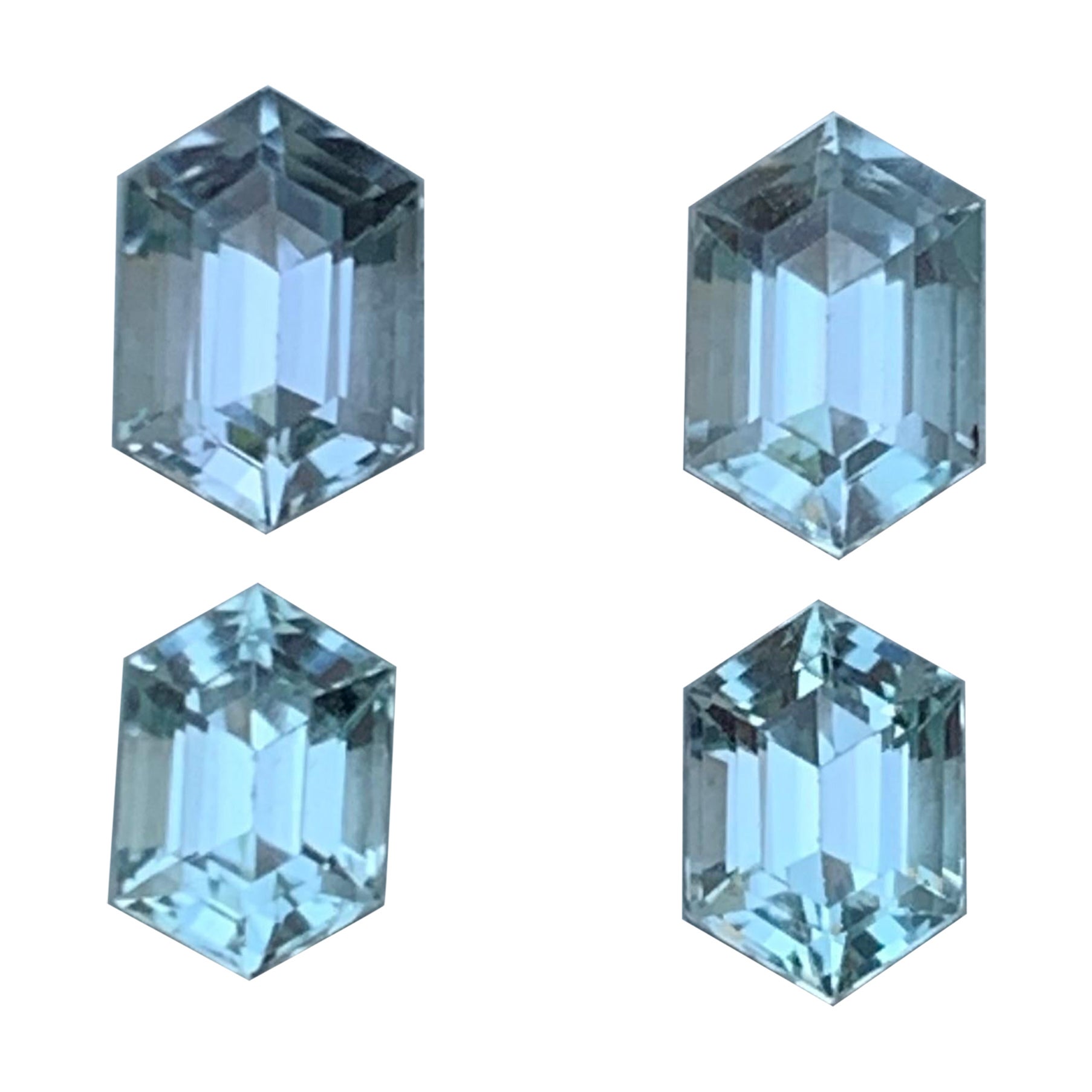Light Aqua Sea-foam Natural Tourmaline Earrings Loose Gemstone Pairs 3.05 Carat in vendita