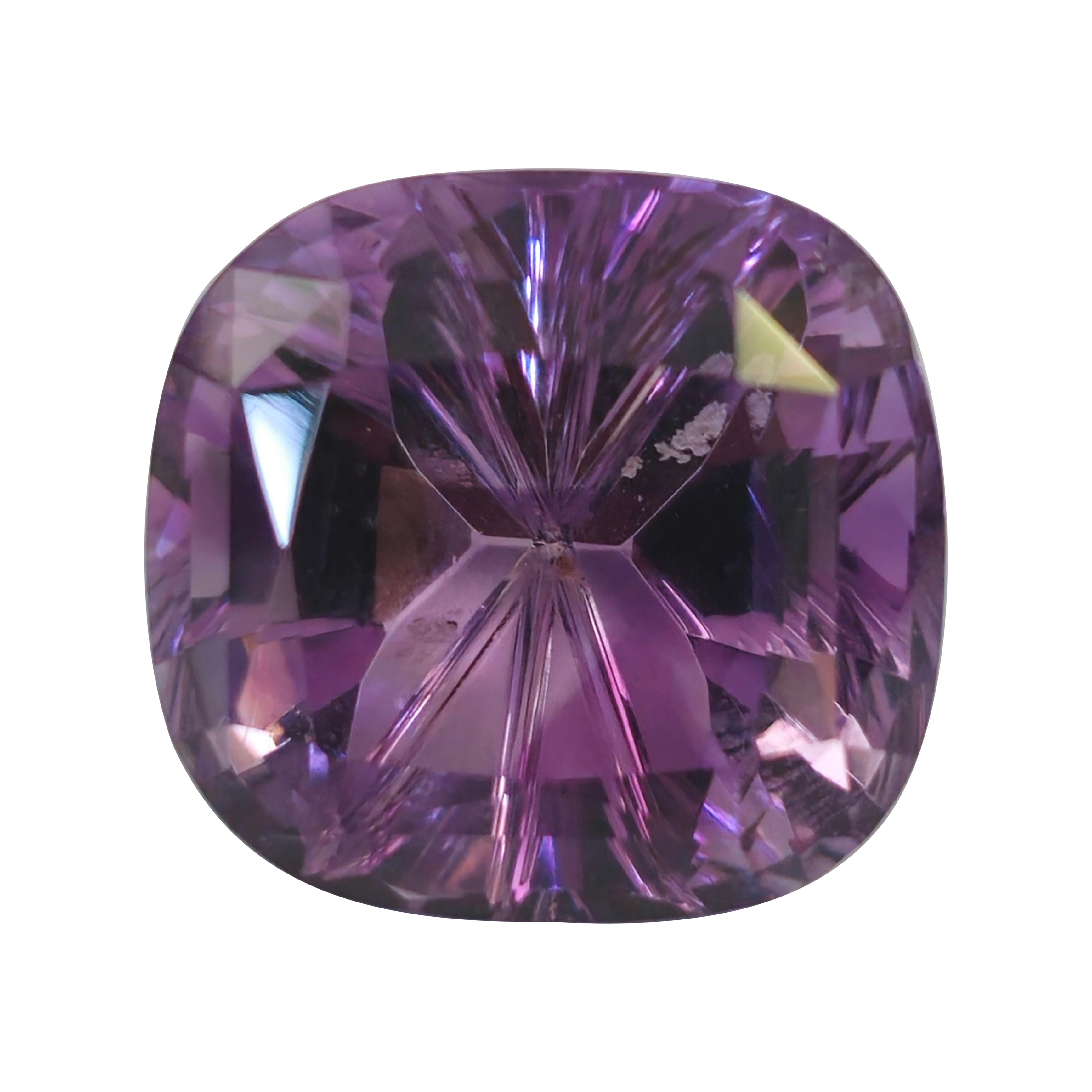 16.12 ct Brazil Amethyst Natural Fantasy Cut Cushion 16X16