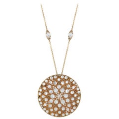 Pasquale Bruni 18K Yellow Gold 3.65ct Diamond and Mother of Pearl Necklace
