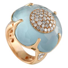 Pasquale Bruni 18K Rose Gold 1.28ct Diamond and Topaz Ring