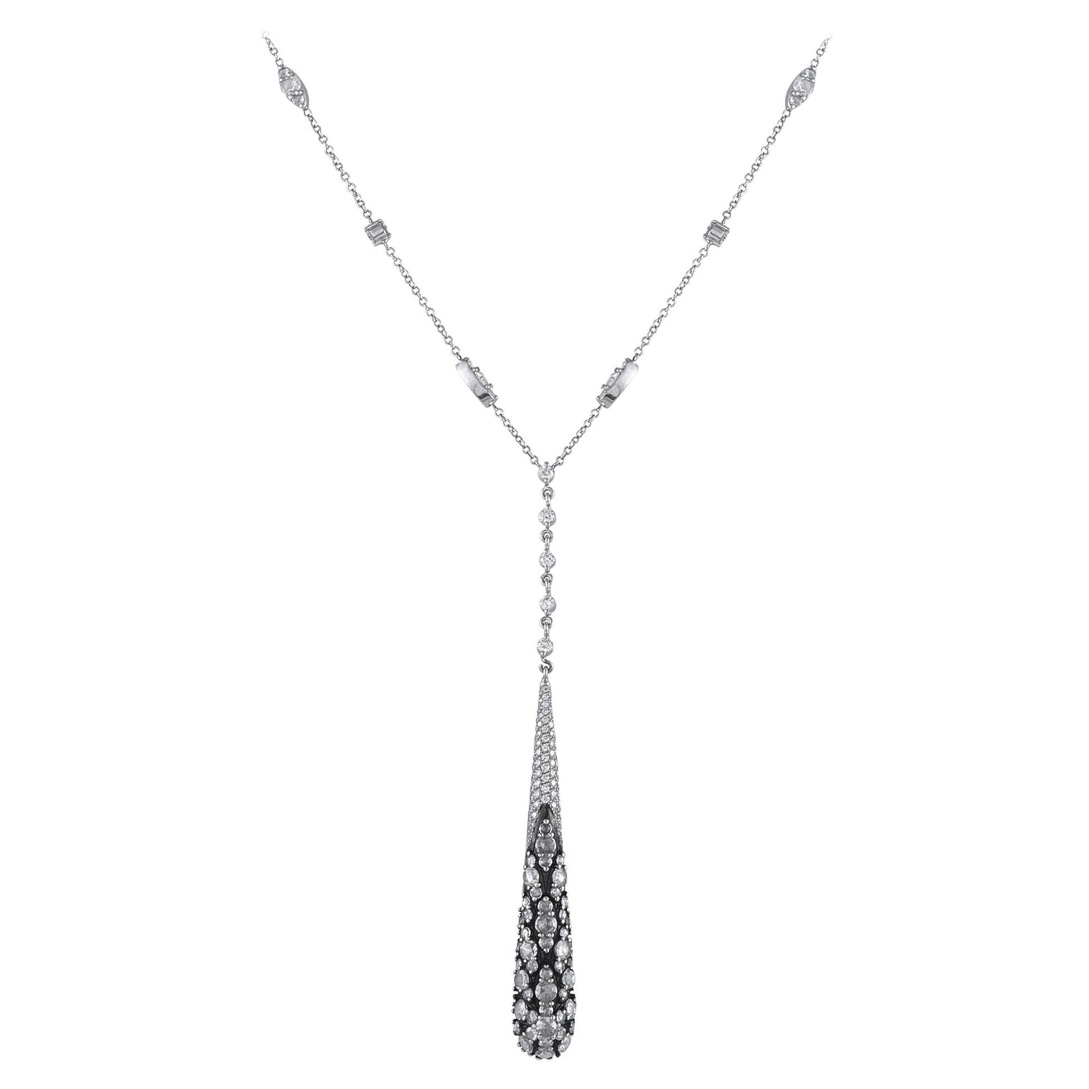Pasquale Bruni 18K White Gold 3.41ct Diamond Necklace