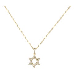 14K Yellow Gold 0.35ct Diamond Pendant Necklace