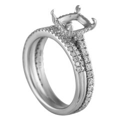 Bague de fiançailles en or blanc 18 carats 1,32 ct de diamant