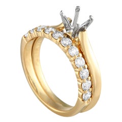 Bague de fiançailles en or jaune 14K avec 1.20ct de diamant