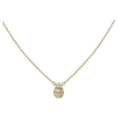 14K Yellow Gold 0.11ct Diamond Pendant Necklace