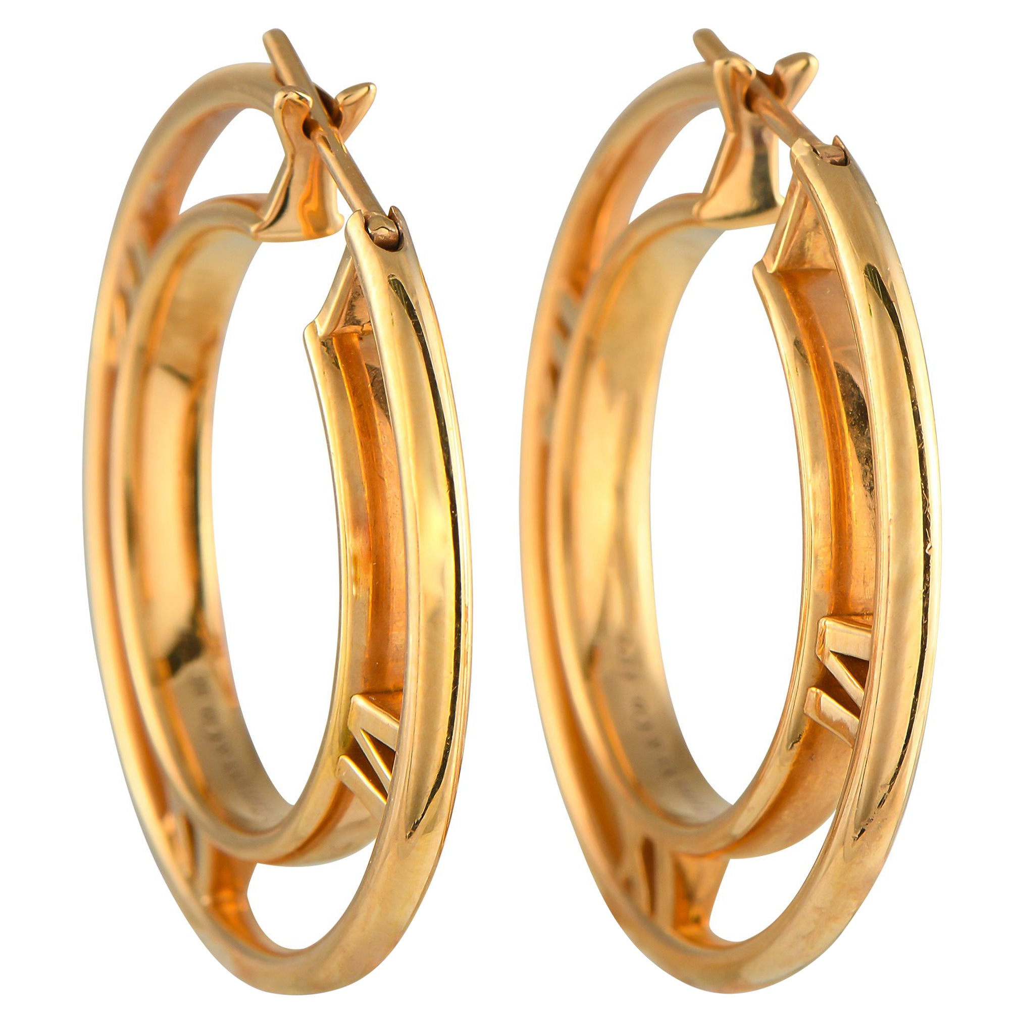 Tiffany & Co. Atlas 18K Rose Gold Hoop Earrings