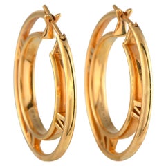 Tiffany & Co. Atlas 18K Rose Gold Hoop Earrings