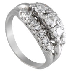 Vintage 14K White Gold Diamond Ring