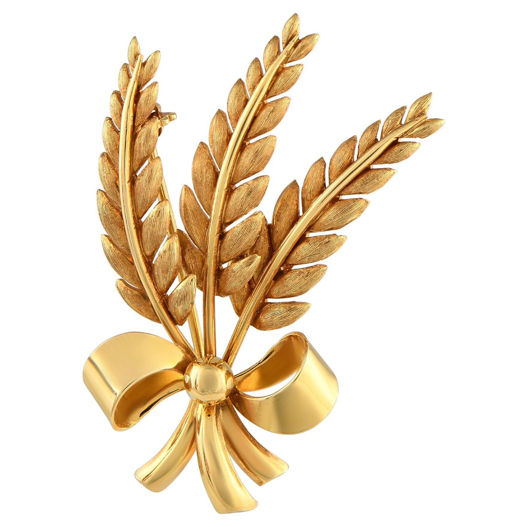 Broche de trigo en oro amarillo de 18 quilates Tiffany & Co.