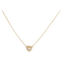 14K Yellow Gold 0.20ct Diamond Heart Necklace