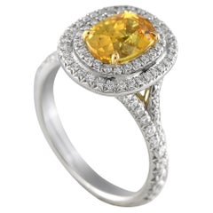 Tiffany & Co. Bague Soleste en platine 0,80 ct de diamant et saphir