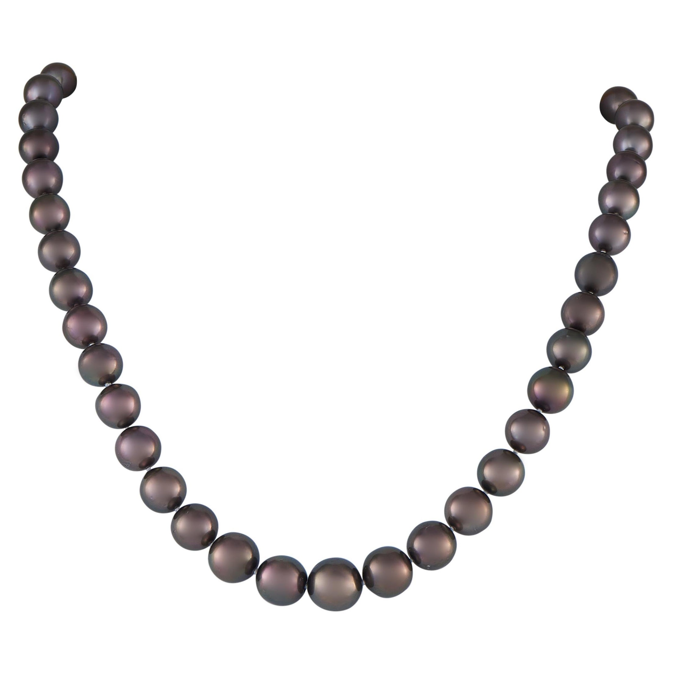 Mikimoto 18K White Gold Tahitian Pearl Necklace