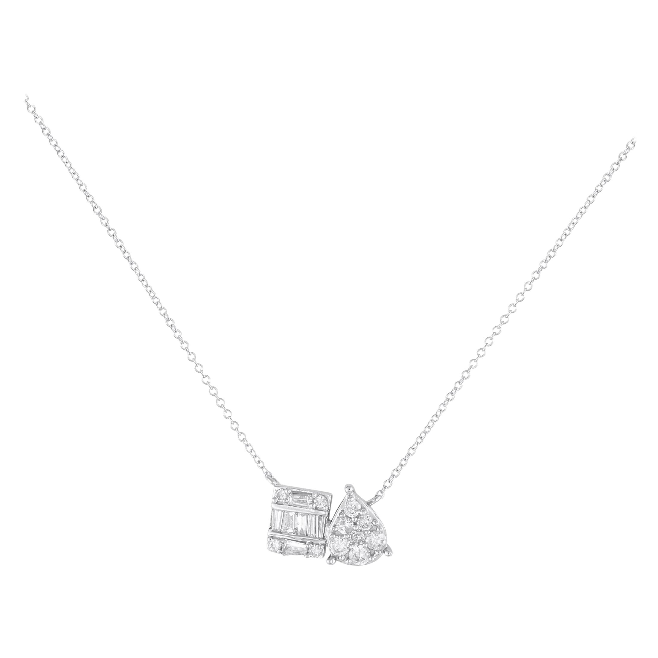 14K White Gold 0.50ct Diamond Necklace
