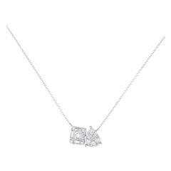 14K White Gold 0.50ct Diamond Necklace