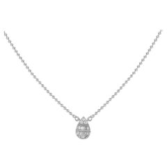 14K White Gold 0.11ct Diamond Necklace