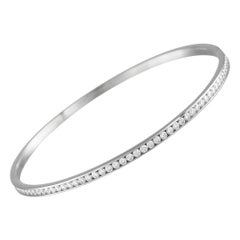 Jacob & Co 18K White Gold 3.50ct Diamond Bangle Bracelet