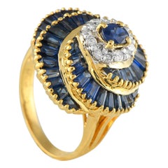 Le Vian 18K Yellow Gold Diamond and Sapphire Ring