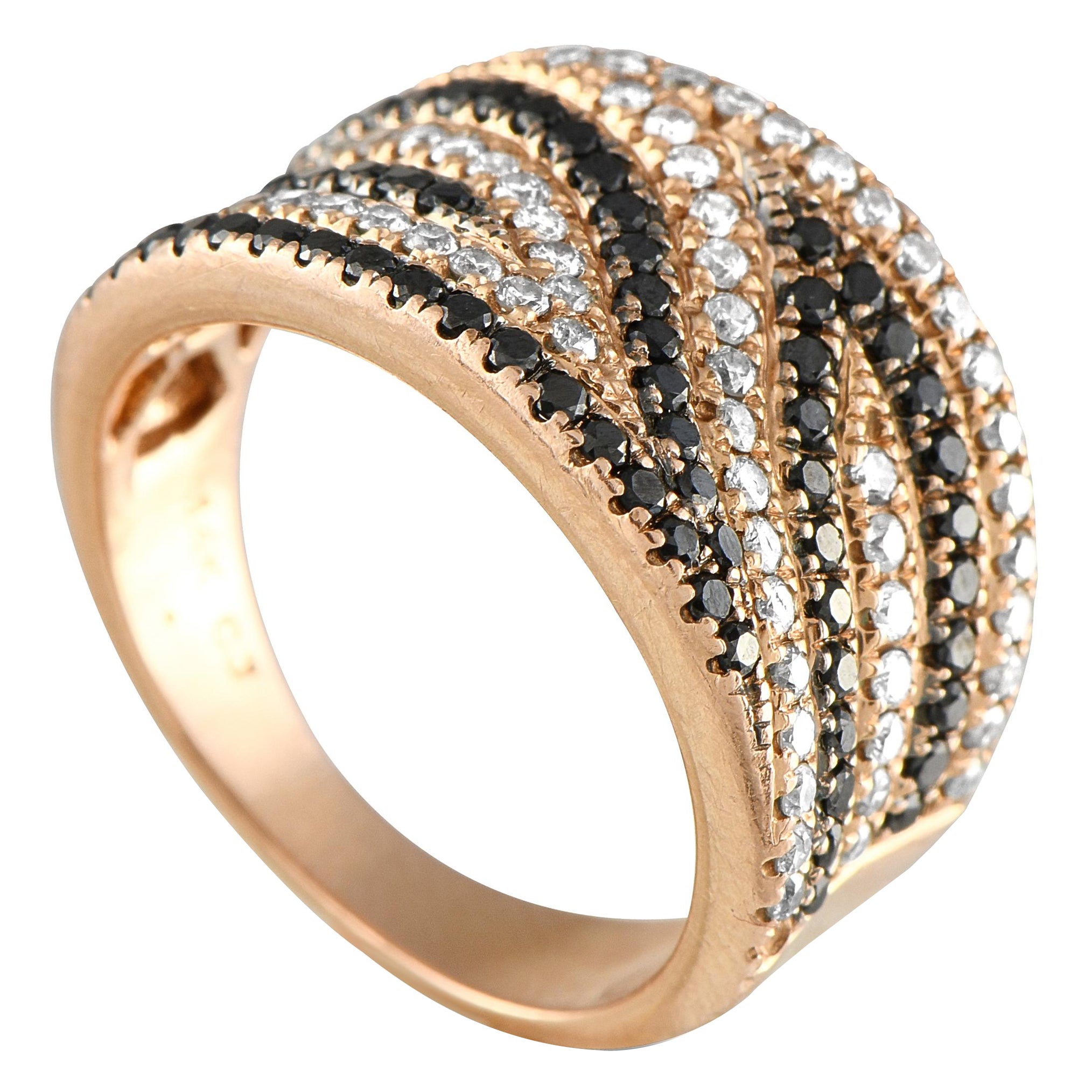 18K Rose Gold 1.25ct Diamond Ring For Sale
