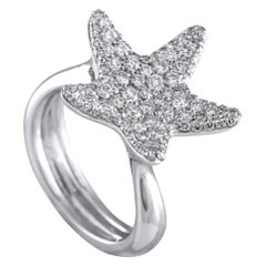 Pasquale Bruni 18K White Gold 0.98ct Diamond Starfish Ring