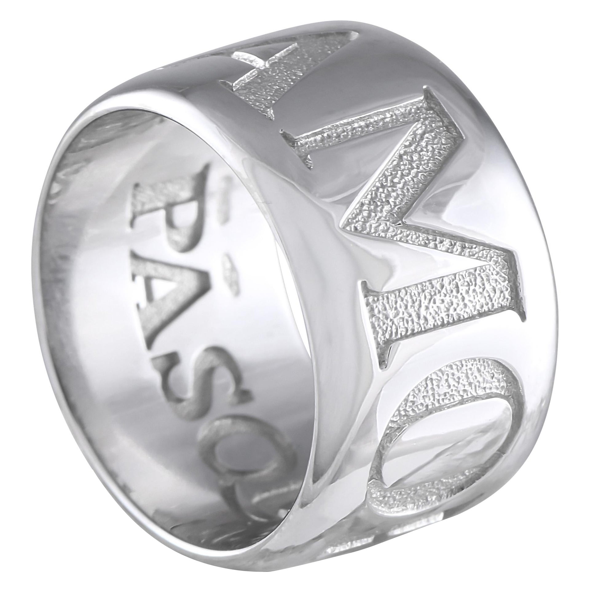Pasquale Bruni 18K White Gold Amore Band Ring
