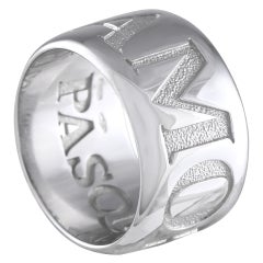 Pasquale Bruni 18K White Gold Amore Band Ring