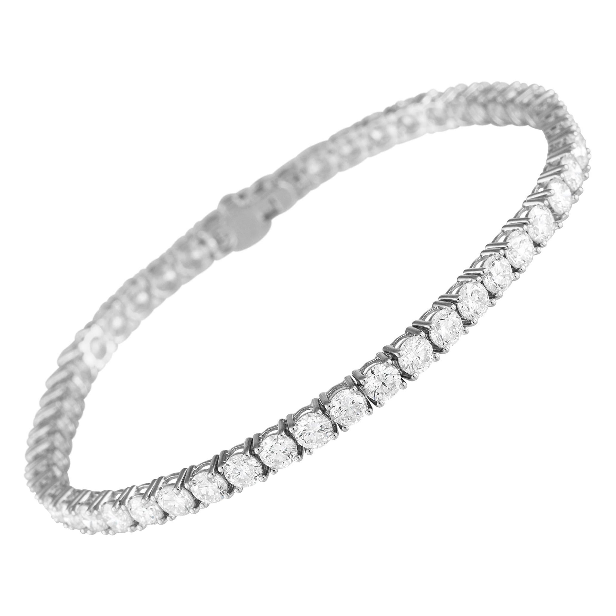18K White Gold 9.03ct Diamond Tennis Bracelet