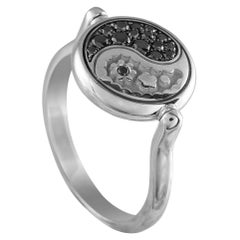 Carrera y Carrera Bague Yin Yang en or blanc 18 carats 0,45 ct de diamant