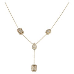 14K Yellow Gold 1.30ct Diamond Necklace