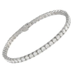 18K White Gold 8.76ct Diamond Tennis Bracelet