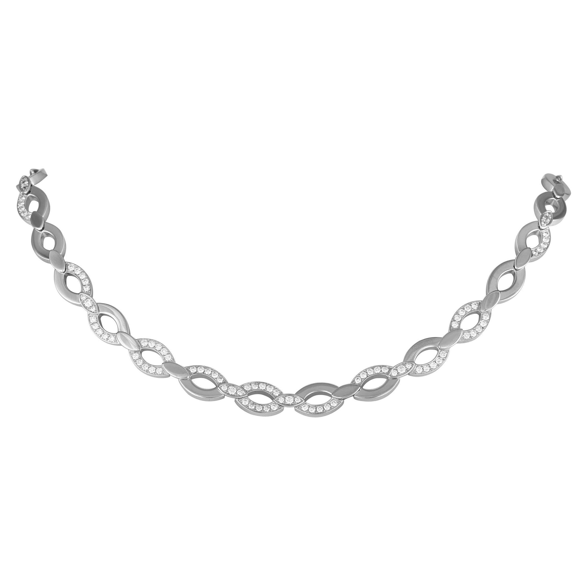 Cartier Diadea 18K White Gold 2.0ct Diamond Necklace For Sale