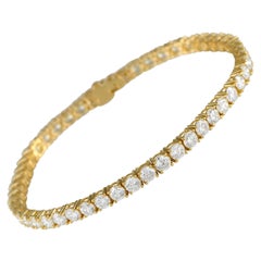 18K Yellow Gold 9.08ct Diamond Tennis Bracelet