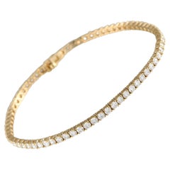 18K Yellow Gold 4.13ct Diamond Tennis Bracelet