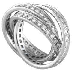 Cartier Trinity 18K White Gold Diamond Ring