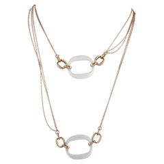 Damiani 18K Rose Gold Agate Necklace