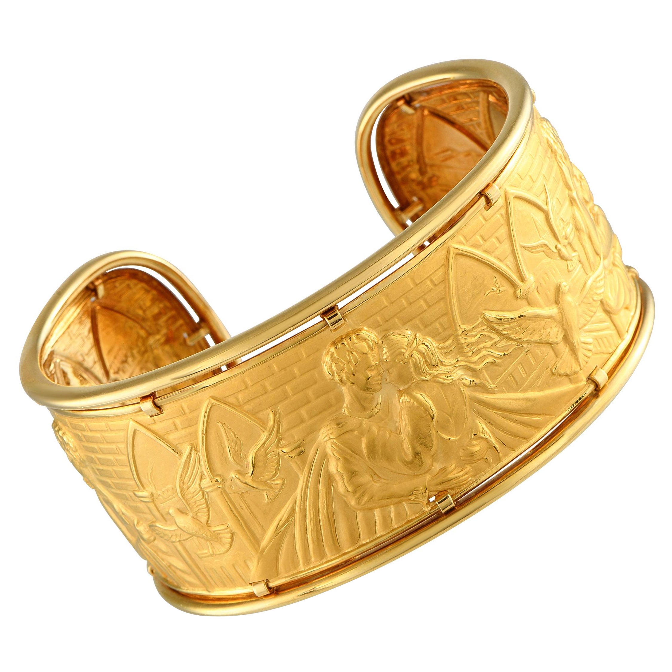 Carrera y Carrera Romeo and Juliet 18K Yellow Gold Cuff Bracelet