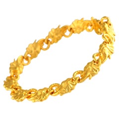 Carrera y Carrera 18K Yellow Gold Elephant Bracelet
