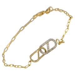 14K Yellow Gold 0.20ct Diamond Bracelet