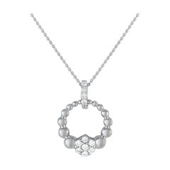 14K White Gold 0.15ct Diamond Necklace