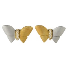Pendientes de clip con diamantes