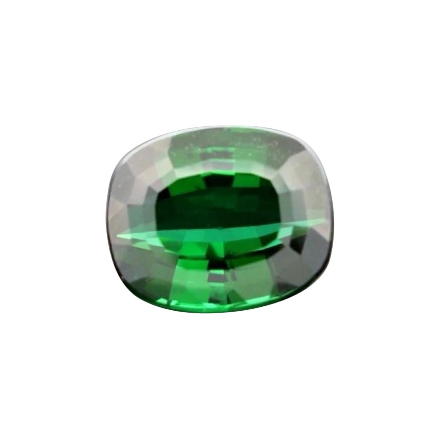 Natural Loose 11.66 Carats Eye Clean Green Tourmaline Elongated Cushion