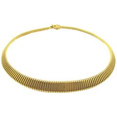 French Retro Gold Tubogaz Choker 5