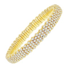 Stretch Flexible Diamond Bangle 5.30 Carats