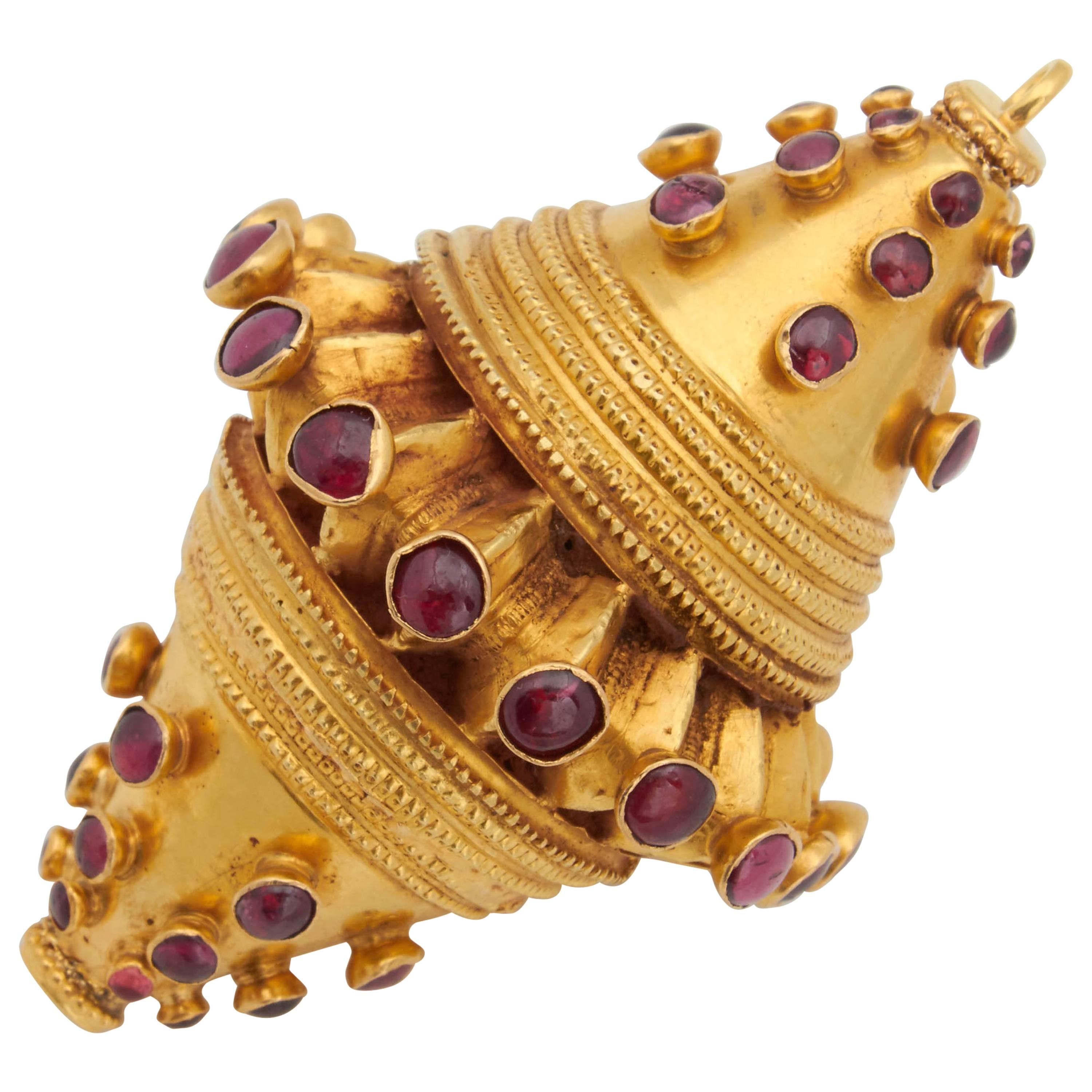 Ruby Yellow Gold Pendant