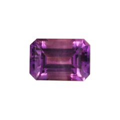 5.14 ct Brazil Natural Amethyst Gemstone Emerald Cut 12X8