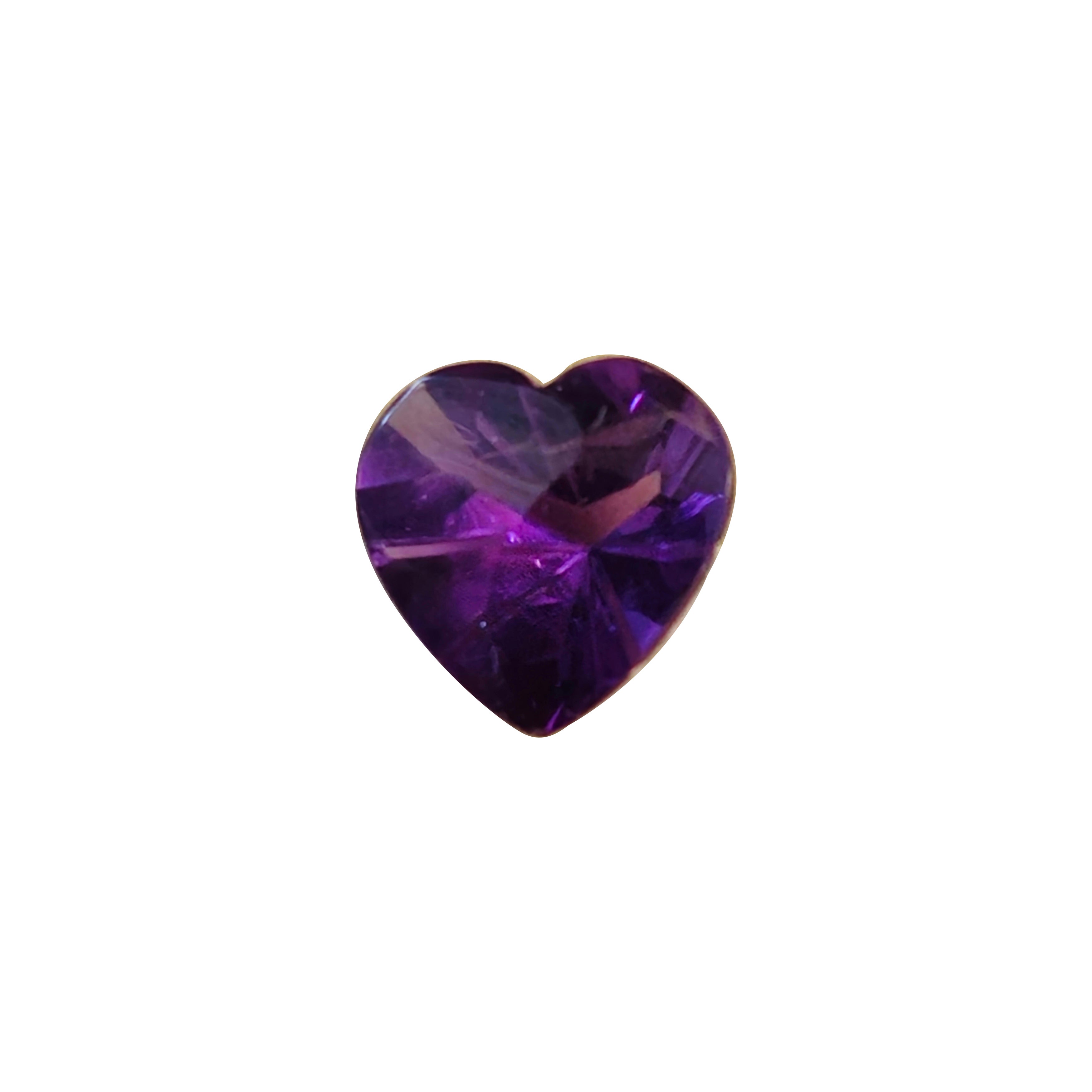 4.10 ct. Natural Heart Amethyst Brazil Gemstone Fantasy Cut 12mm X 12mm