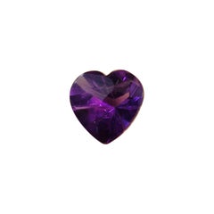 4.10 ct. Natural Heart Amethyst Brazil Gemstone Fantasy Cut 12mm X 12mm