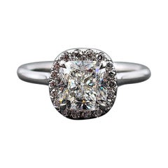 2.05 ct GIA Certified Diamond Halo Ring