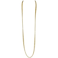 Hermes Long Gold Chain Necklace 5